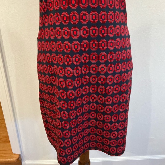 Tory Burch Sports Jacquard Color Block Dress Red and Navy Size XSmall - Picture 5 of 11